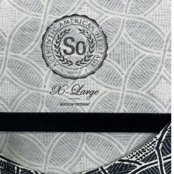 Authentic American Heritage Geometric Crop Tank Top Sleeveless Black White XL - Picture 5 of 9